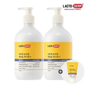 락토덤 온가족 생보습 워시 500ml 2개+생보습 워시 미니어처 28ml 증정