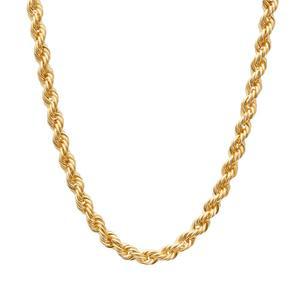갤러리아 18K 여자 금 목걸이 할로우 로프 체인 옐로우 골드