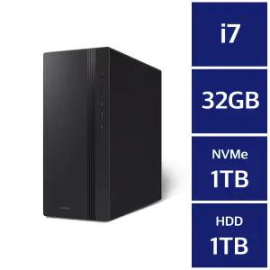 삼성 데스크탑5 DM500TGZ-i7AB / 32GB 램 / NVMe SSD 1TB + HDD 1TB / 윈도우11pro//