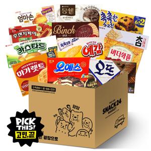 [스낵24] 정차장 최애 탕비실 사무실 박스과자세트 12p