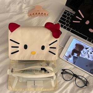 치치아 2단 스트링 냥이 멀티 여행용 압축 파우치