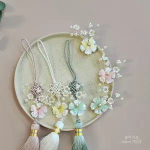 [샵마시모]나비와 꽃 한복브로치 남아 여아 아기 악세사리 장신구 혼주 소품