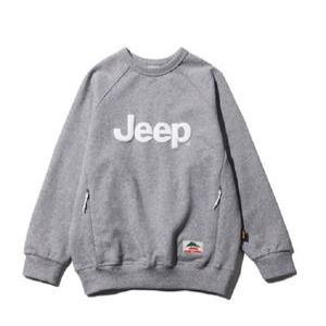 [지프키즈] 키즈 라글란 사이드 포켓 JEEP 맨투맨 KM1TSU806 블랙 회색