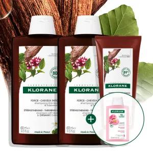 (20% 쿠.폰) 퀴닌 샴푸 400ml 2개+컨디셔너 200ml (+전용케이스+피오니 100ml)