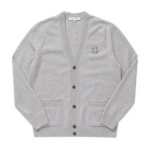 25SS 메종키츠네 가디건 NM00506KT1006H120 LIGHT GREY MELANGE DOM
