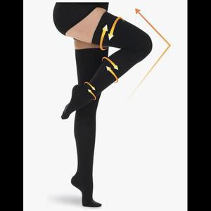 남녀공용 의료용 허벅지 고압축 스타킹 탄력 있는 20-30mmHg 실리콘 밴드 지지대