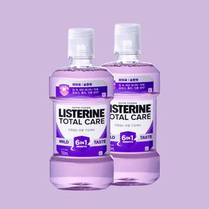 리스테린 토탈케어 마일드 750mL 2개 순한맛 프라그 치석 잇몸케어 구강청결제 가글