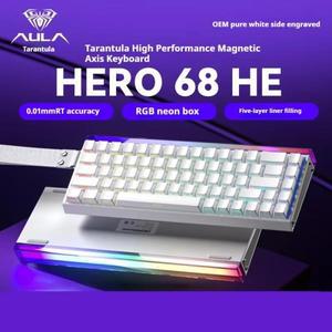 AULA HERO 68HE 마그네틱 키보드 68 HE 유선 RGB  스왑 Esports 게이밍 기계식  컴퓨터 액세서리