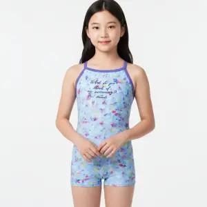 토네이도 여자 아동 반전신 2부 실내 수영복 2OPGR33