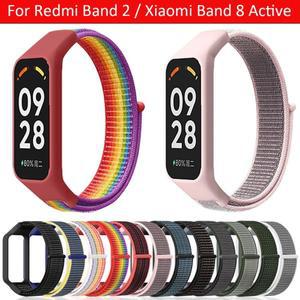 Redmi Band 2 / Xiaomi 8 용 나일론 스트랩 액티브 손목 밴드 팔찌 소프트 SmartWatch 통기성 시계 액세서