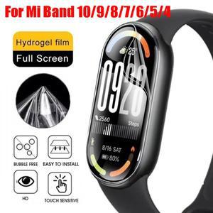 샤오미 미밴드 10 9 8 7 6 5 4용 하이드로겔 필름 1-5개, Miband8 7용 유리 시계 액세서리가 아닌 스크린