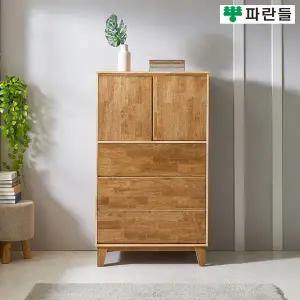[착불배송] 파란들가구 800월넛 고무나무원목 3단서랍옷장 원목옷장