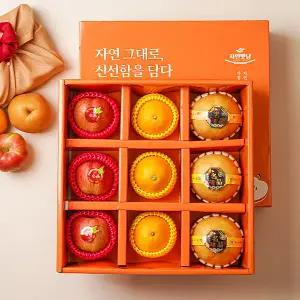 명품 혼합2호 3.8kg(사과3+배3+황금향3/보자기동봉) 과일 선물세트