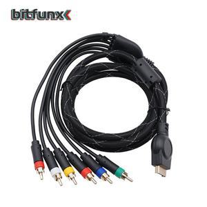 Bitfunx PS2/PS3 컴포넌트 케이블 Sony PlayStation 1.8m 프리미엄 고해상도 게임 액세서리