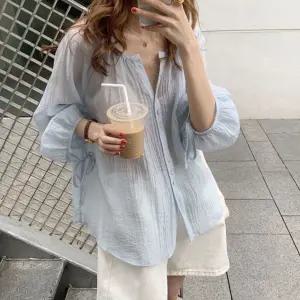 네츄럴 루즈핏 바스락 블라우스 셔츠여름블라우스 봄신상블라우스 예쁜신