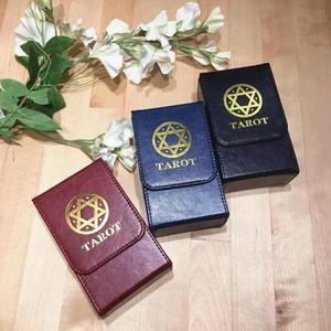 하이 퀄리티 타로 보관함, 이중 가죽 컬렉션 보드, 게임 카드 상자, 오각형 식탁보