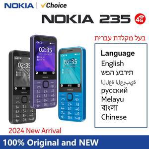 신규 및 기존 Nokia 235 4G 기능 전화 Bluetooth 5.0 FM 라디오 듀얼 SIM 2MP 카메라 1450mAh Bettery Type