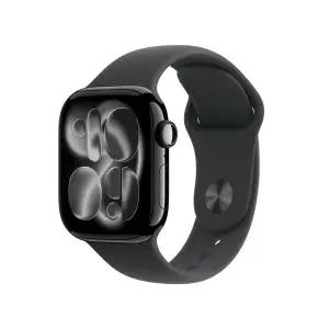 애플워치 11 GPS 42mm 제트 블랙 알루미늄 케이스 블랙 스포츠 밴드 (ML) MEQU4KH/A