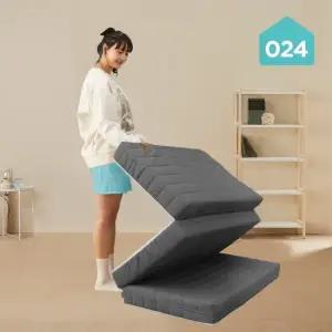 024홈 국민토퍼 3단 접이식 매트리스 푹신한 12cm 멀티싱글