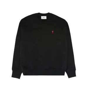 25FW 아미 BFUSW035 730 001 하트 로고 스웨트셔츠 블랙