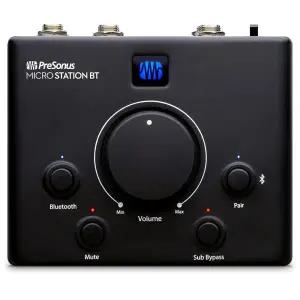 PreSonus MicroStation BT 2.1 모니터 컨트롤러 블루투스 연결 포함 581242