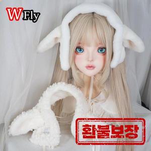 가을과 겨울용 플러시 양귀 보호 모자 고딕 로리타 서브컬쳐 Y2K 소녀 일본 다용도 따뜻한 비니