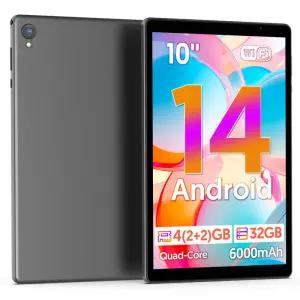가성비태블릿 BAKEN 10-inch HD Display 안드로이드 14 Tablet Quad-Core Processor 4 22GB ROM 32GB RAM