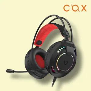 콕스 V800 가상 7.1 ENC RGB 진동 게이밍 헤드셋 블랙