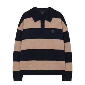 커버낫 COVERNAT 스트라이프 카라 니트 Navy CO2503KT11NA 370320