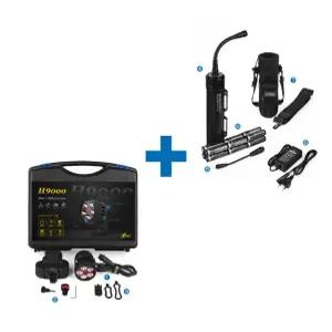 [E-39]ELF-H9000 헤드본체+ DIVE 캐니스터 12세트  Max 11200Lm 공냉식팬 헤드랜턴