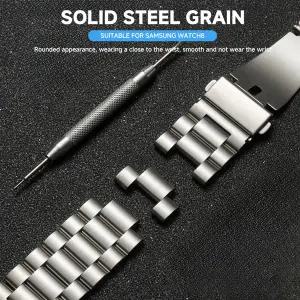 삼성 갤럭시 워치 8 40mm 44mm 8 클래식 46mm 스테인리스 스틸 스트랩 갤럭시 워치 7 울트라 2025 47mm 메