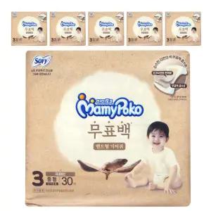 마미포코 무표백 밴드형 기저귀 3단계 밴드 중형 공용 180매