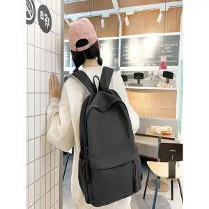 [트렌드스토어]꽈배기 고리지퍼 베이직 캐주얼 심플 백팩_P376575034