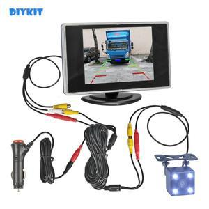 2In1 자동차 주차 시스템 키트 3.5인치 TFT LCD 컬러 후방 디스플레이 모니터 방수 후진 백업 카메라