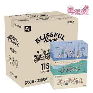 복이많은집 200매 각티슈 24개 1박스 대용량