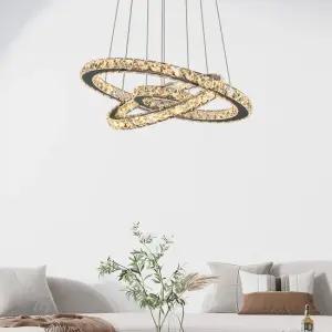 LED 쓰리링 펜던트 식탁등 크리스탈 럭셔리 인테리어 식탁 조명