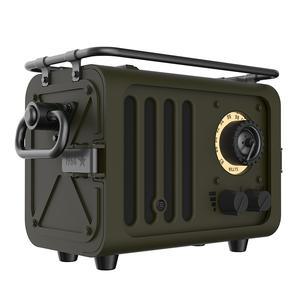 MUZEN휴대용 금속 블루투스 스피커 Radiooo WD101GN 레트로 와일드 지프 FM 라디오 야외 선물