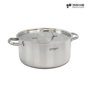 [키친아트] 그랑제 인덕션가능 통3중 스텐레스 양수냄비 24cm