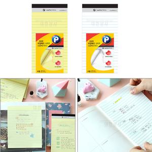 프린텍 수첩 점착 리갈패드 스티키 LP89 노랑 흰색 ( 메모지 붙여서 사용가능