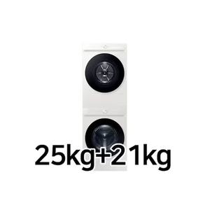(CW) 삼성전자 비스포크 그랑데 AI WF25CB8895BE + AI DV21CB8890BE (상단설치키트 포함)