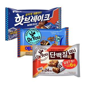 오리온 에너지바 미니330g + 핫브레이크 미니 532g+단백질바 337.5g