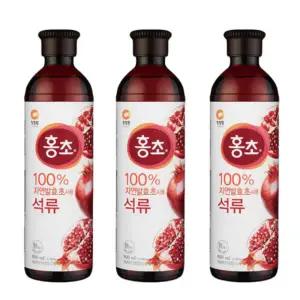 청정원 홍초 석류 900ml 3개