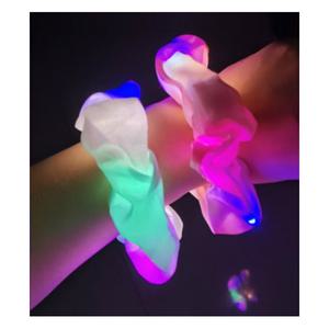 LED 형광 머리끈 야광 헤어 곱창 밴드 특별한 날 페스티벌 콘서트 클럽 파티 캠핑 여행 소품 악세사리