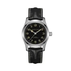 해밀턴 H70605731 카키 필드 머피 오토 남성 가죽 42mm