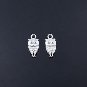 싼비즈 [8-501-20]순은펜던트 미니부엉이 6x13mm 실버925 ,1개