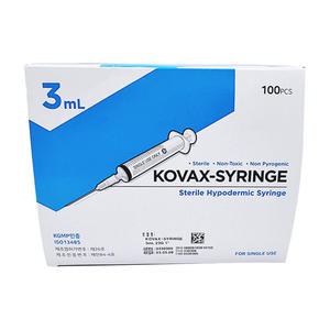 한국백신 주사기 일회용 일회용주사기 한백 실린지 3CC 23G 1인치 100개