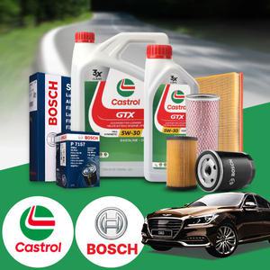 제네시스G80(~19) 2.2D 디젤 캐스트롤 GTX SP C2/C3 5W30 엔진오일 필터세트 7Liter