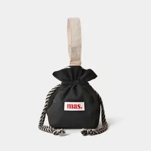 [마스마룰즈]Handle string bag_ Solid Black