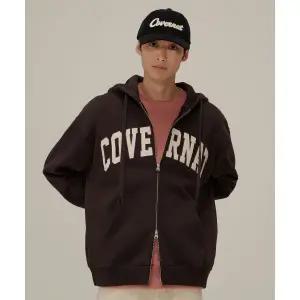 커버낫 COVERNAT 아치 로고 기모 후디 집업 초콜릿 CO2403HZ03CL 294708