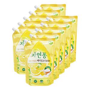 엘지 자연퐁 주방세제 기름기 걱정없는베이킹소다 레몬 1.1L 10개